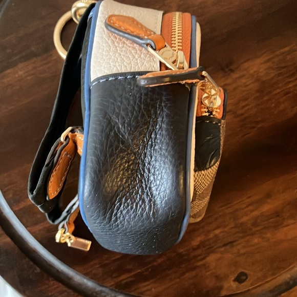 Coach: Mini Court Backpack Bag Charm/Keychain- Signature Canvas- Gold tone - Picture 3 of 16